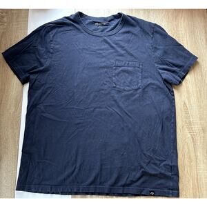 Madewell Women's Oversized Pocket TShirt Size L Navy Blue